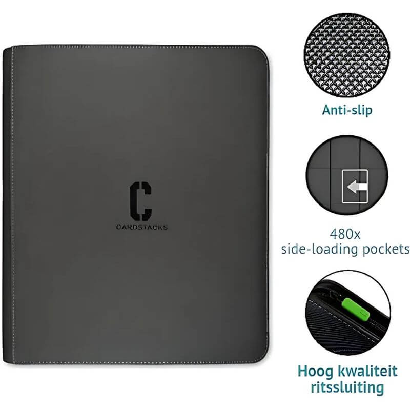 12-Pocket binder 480 Grijs -Luiopzondag.nl