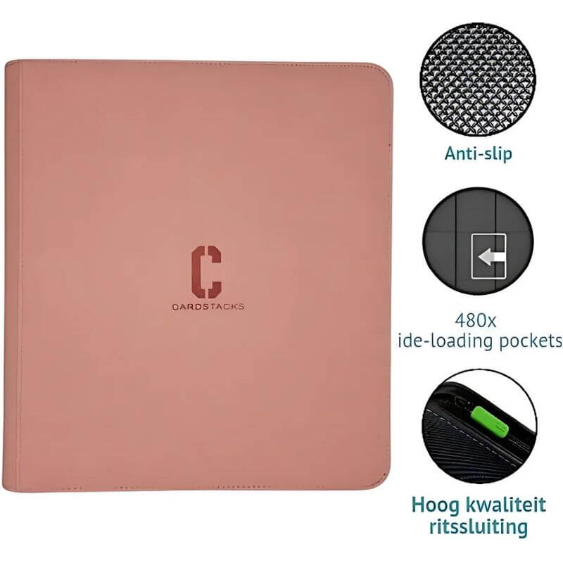 12-Pocket binder 480 Roze -Luiopzondag.nl