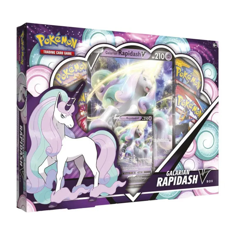 Pokémon Galarian Rapidash V box ( Evolving Skies , Cosmic Eclipse , Vivid Voltage )