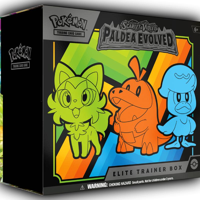 Paldea Evolved Elite Trainer Box ETB Voorkant voorbeeld