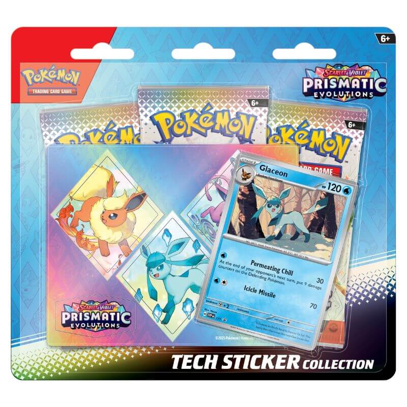 Pokémon Prismatic Evolutions Tech Sticker Collection